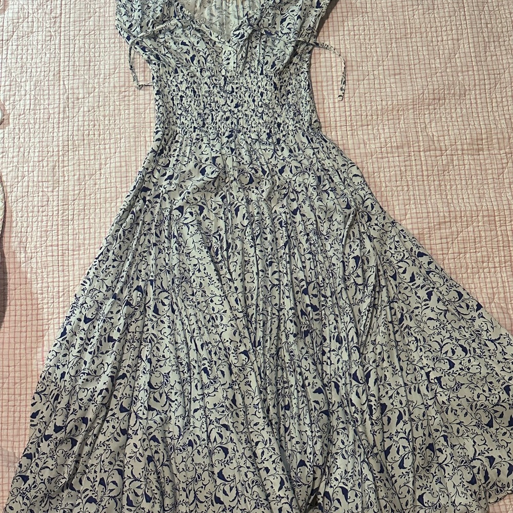 Philosophy Blue and White Maxi Dress